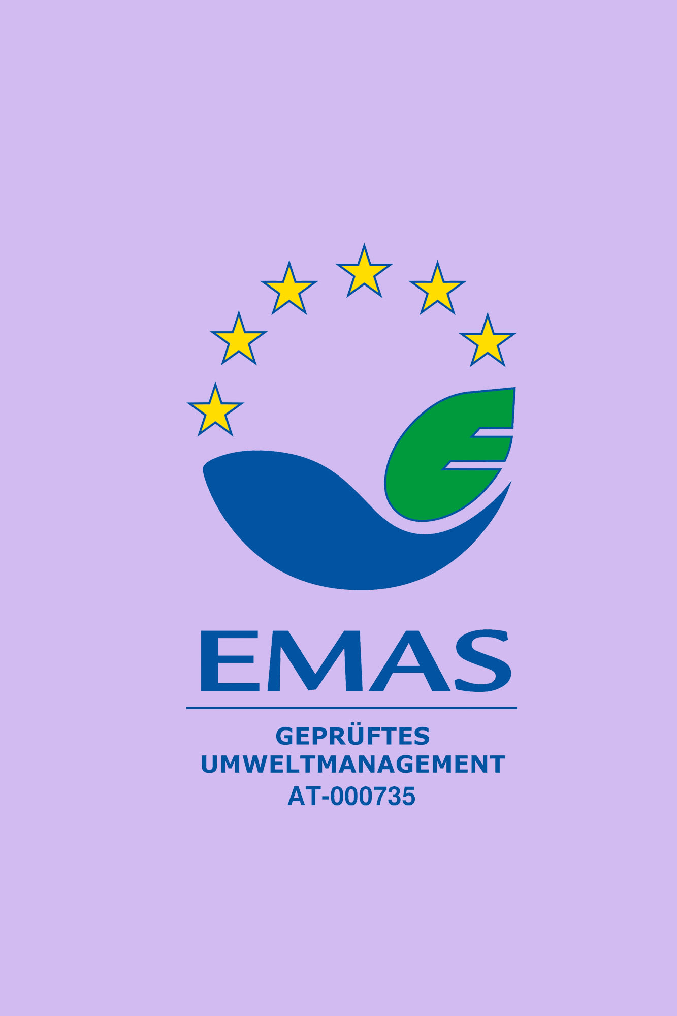 EMAS certifikat na ljubičastoj pozadini – BKS Banka se zalaže za provjereno upravljanje okolišem i održivost. EMAS certifikat na ljubičastoj pozadini – BKS Banka se zalaže za provjereno upravljanje okolišem i održivost.